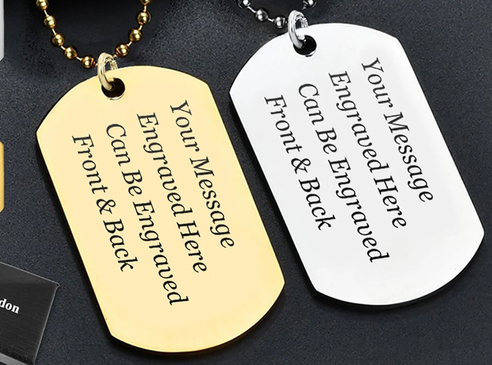 Inspirational Dog Tag Neckless